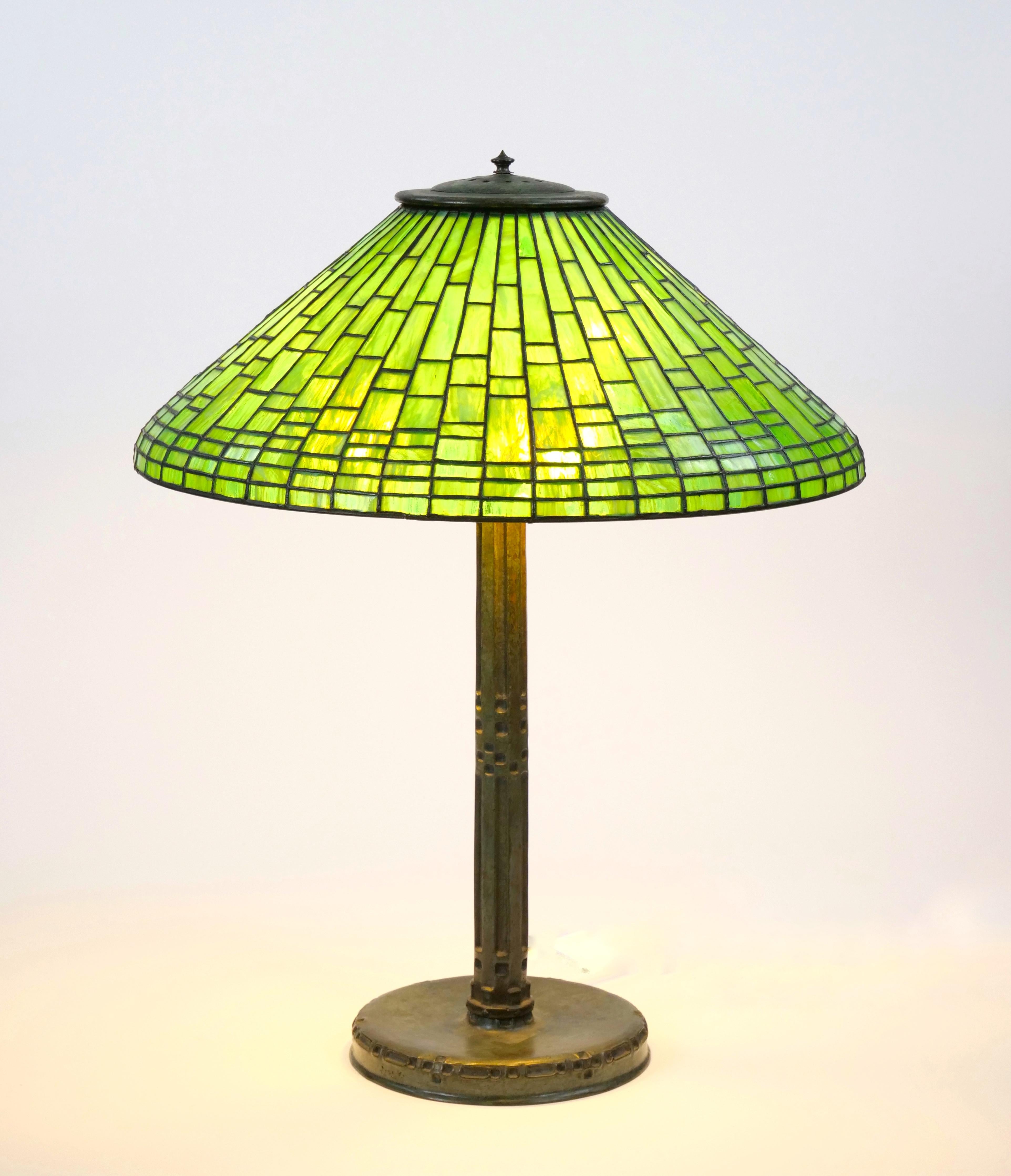 Art Nouveau Tiffany Studio New York Bronze Base 