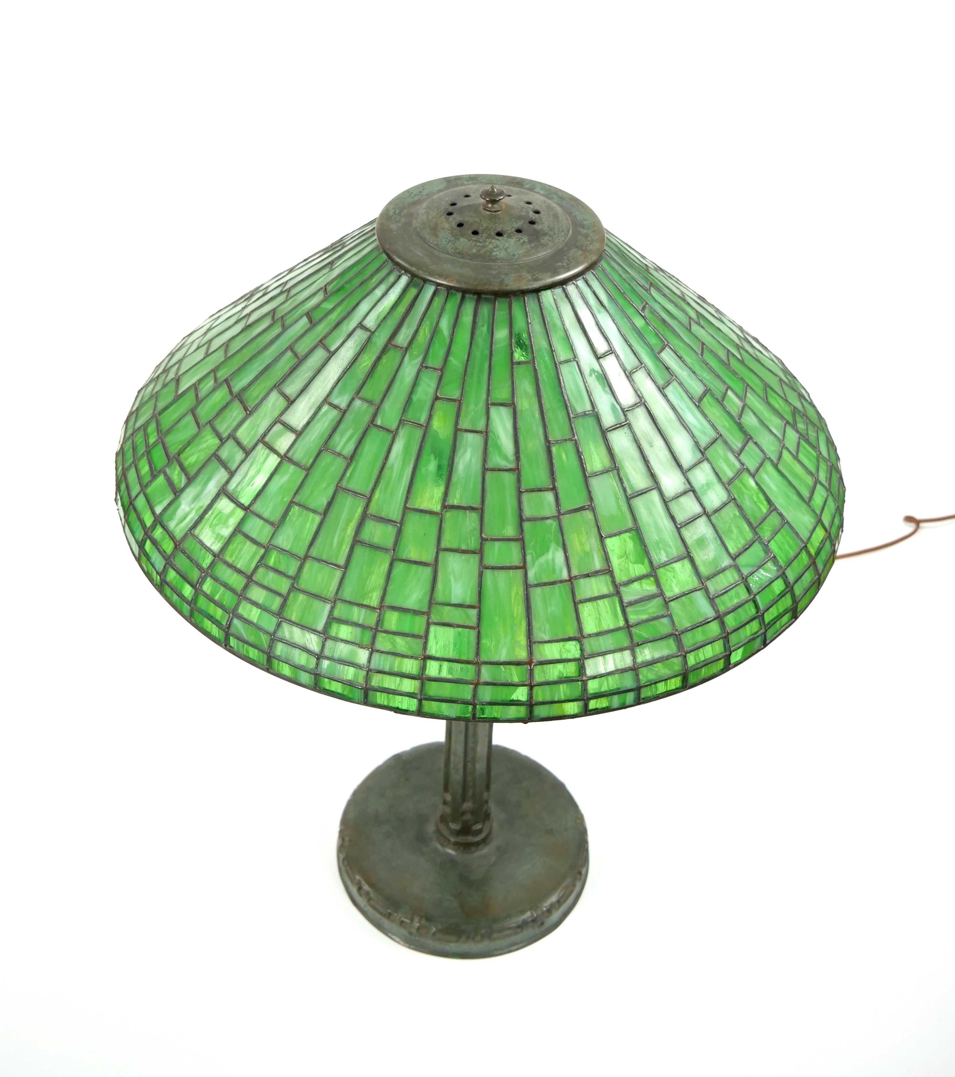 Early 20th Century Tiffany Studio New York Bronze Base 