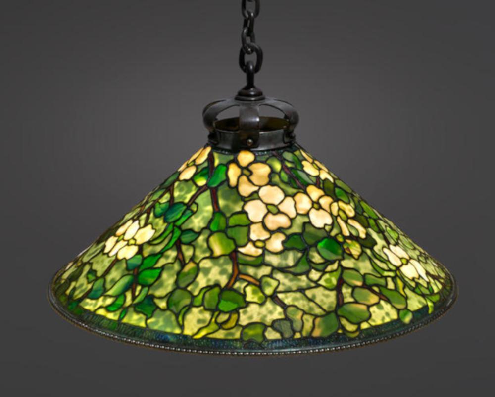 Modern Tiffany Studios 1905, Dogwood Shade Lamp