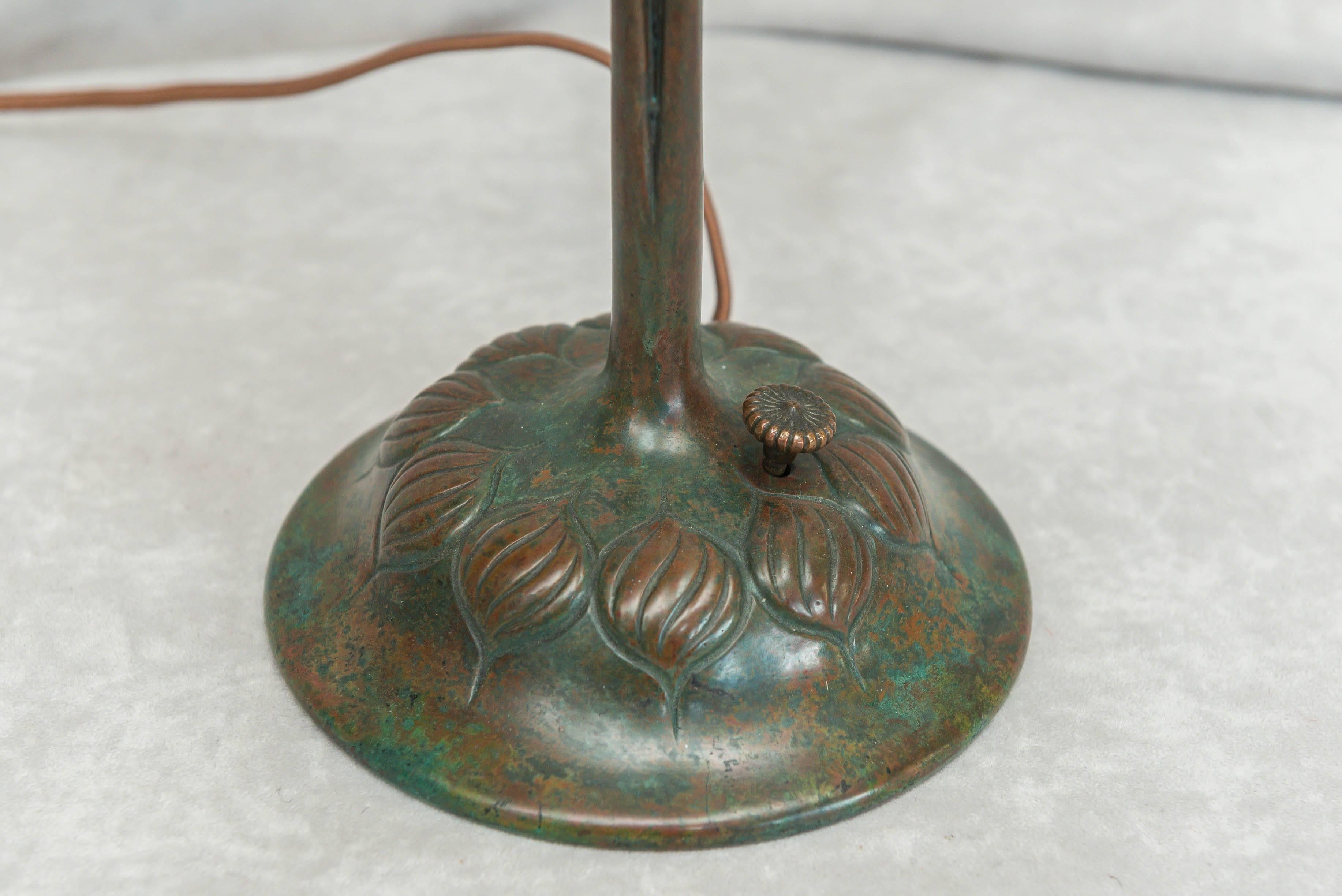 Art Nouveau Tiffany Studios Four-Light Lily Table Lamp