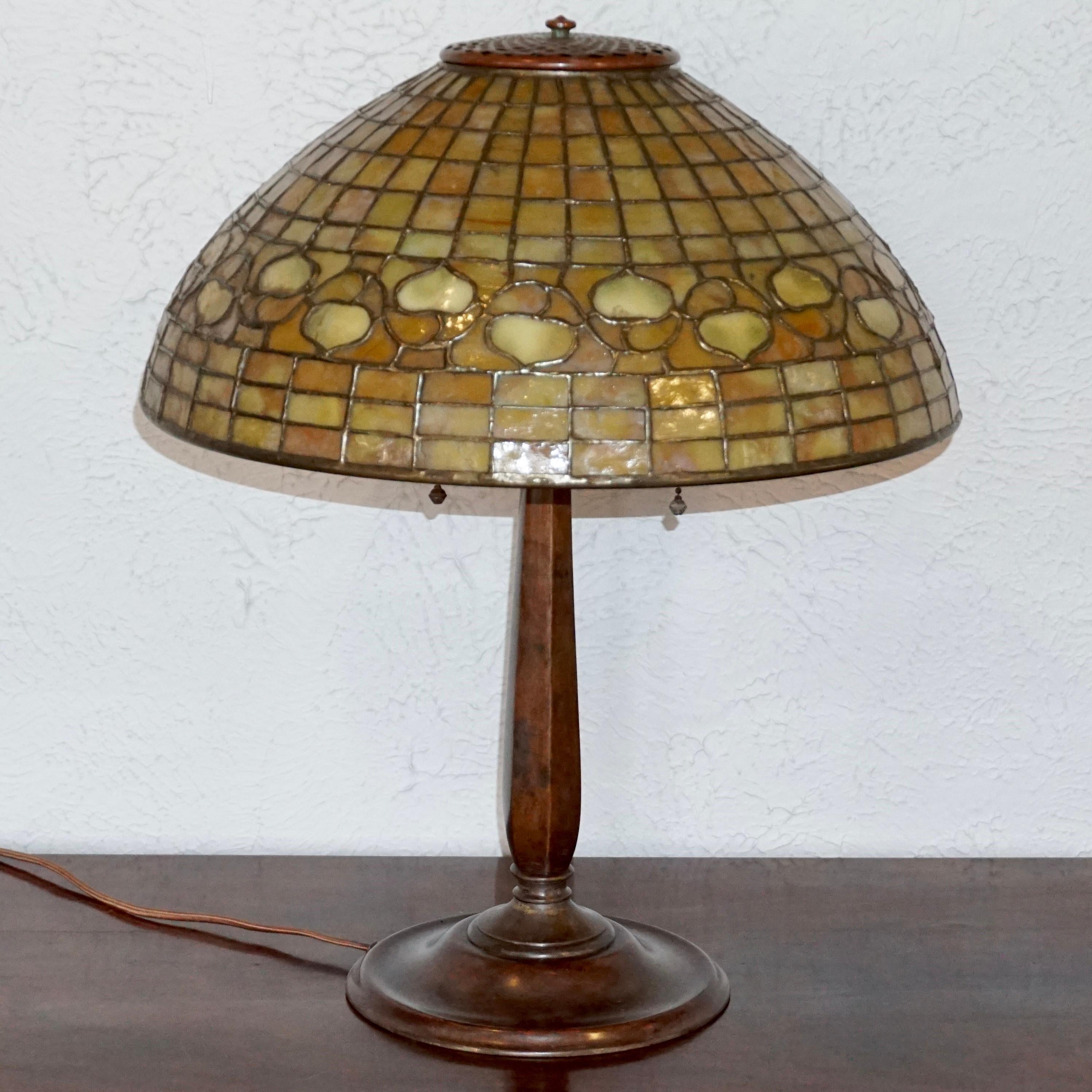 Art Nouveau Tiffany Studios “Acorn” Table Lamp