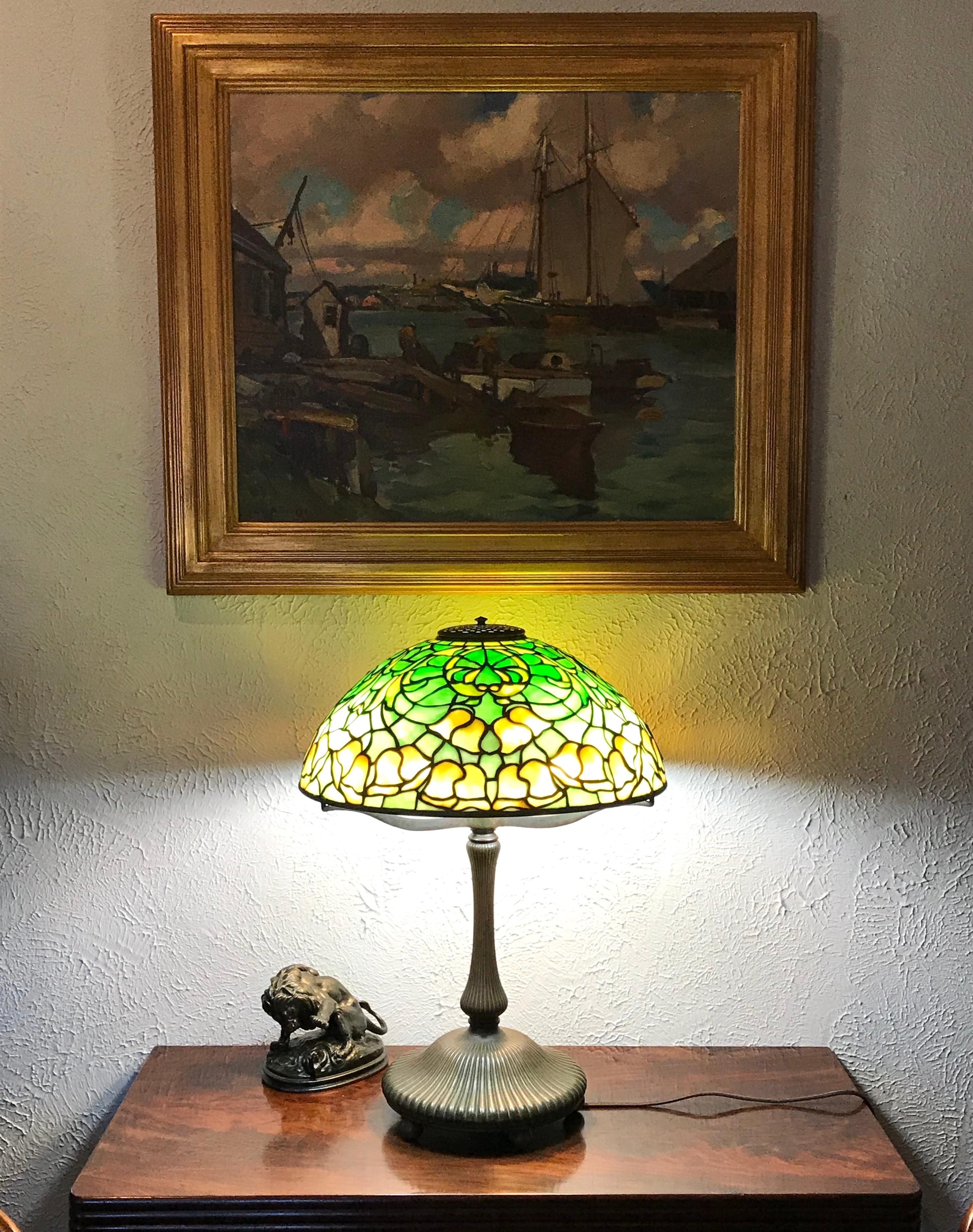 Early 20th Century Tiffany Studios “Bell Flower” Table Lamp