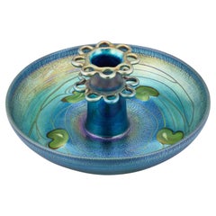 Tiffany Studios Blue Favrile Glass Centerpiece