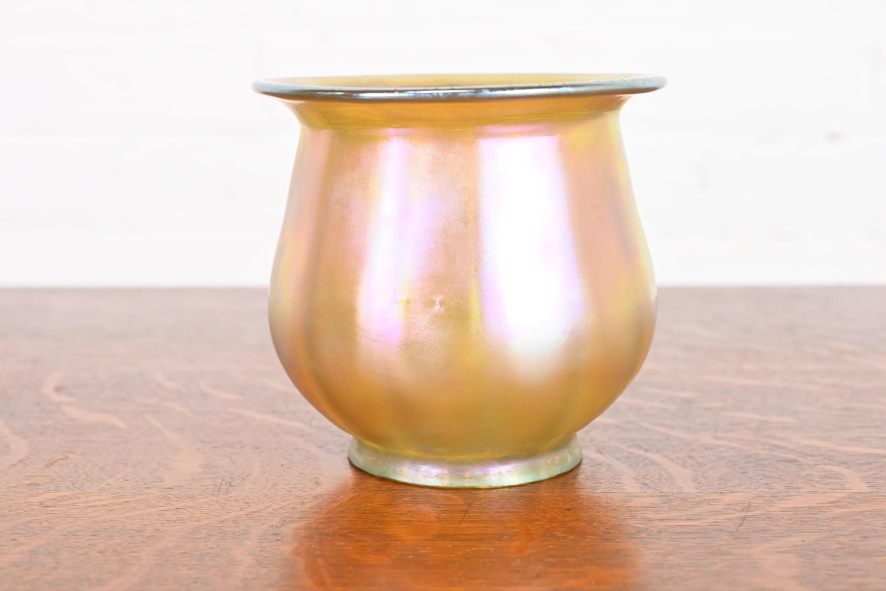 Tiffany Studios Bronze Adjustable Floor Lamp With Tiffany Favrile Glass Shade 9