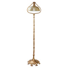 Tiffany Studios Bronze and Damascene Floor Lamp