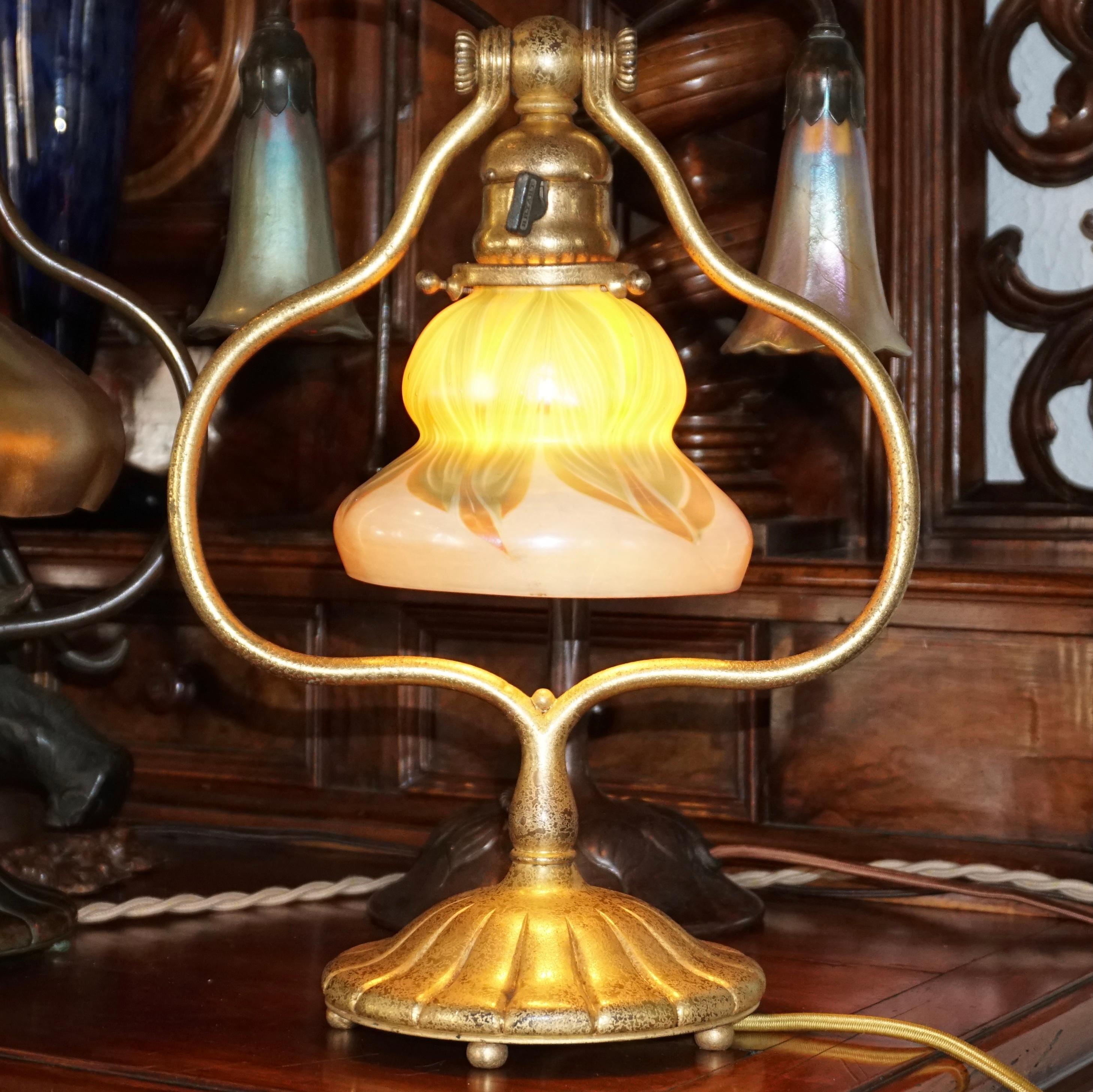 Tiffany Studios Bronze and Favrile Lamp 1