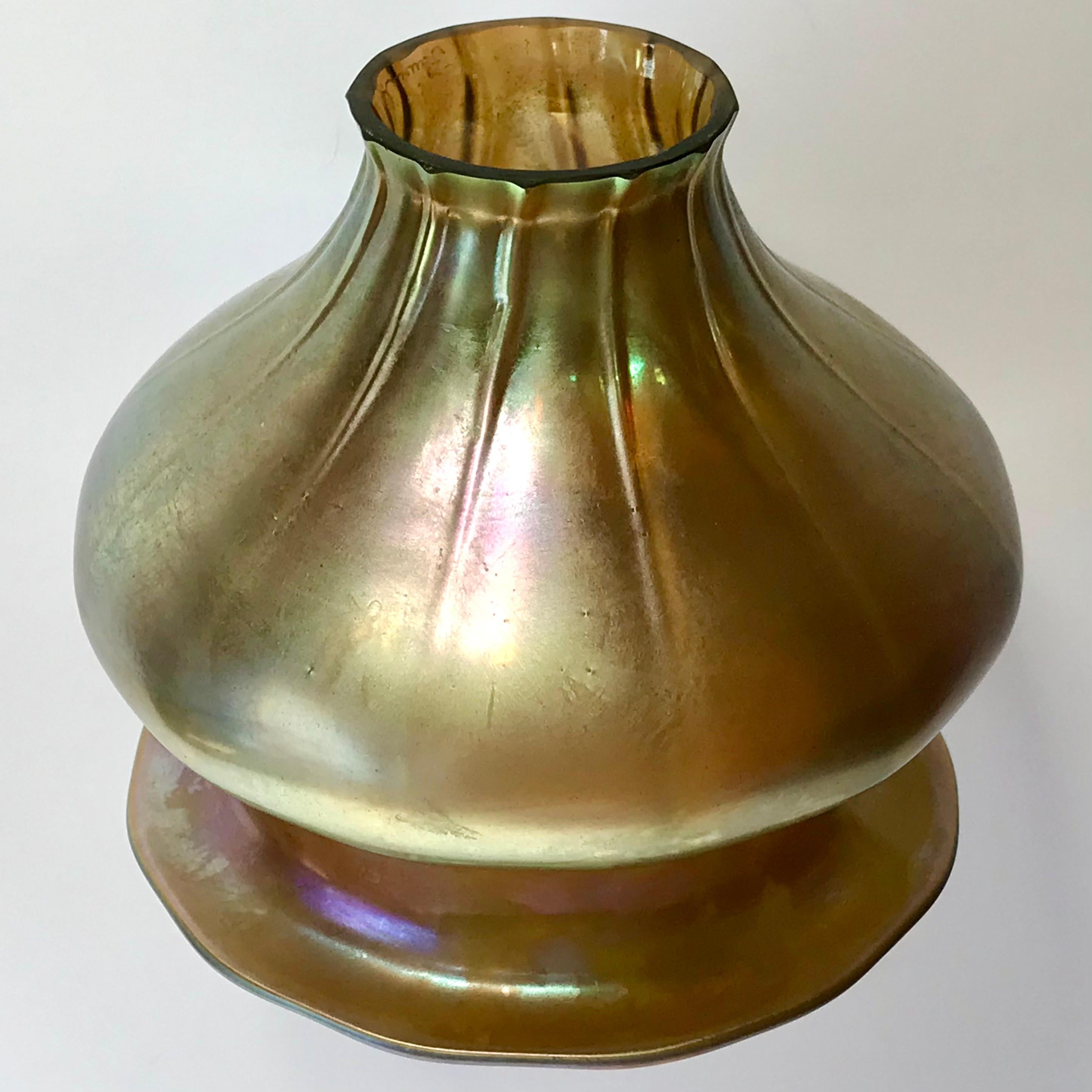 Tiffany Studios Bronze and Favrile Table Lamp 4