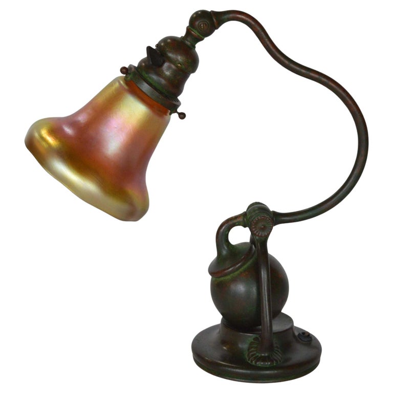 Tiffany & Co. Studios Bronze and Favrile Table Lamp For Sale