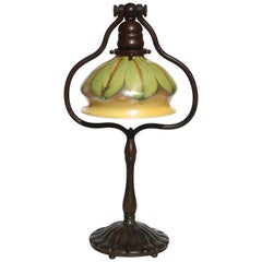 Tiffany Studios Bronze and Pulled Feather Favrile Table Lamp
