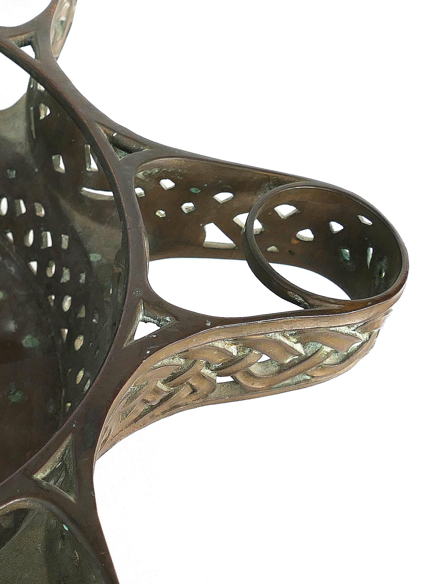 Tiffany Studios Bronze Centerpiece Bowl, Signed 6