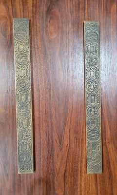 Tiffany Studios Bronze Desk Blotter Ends Early 20th Century