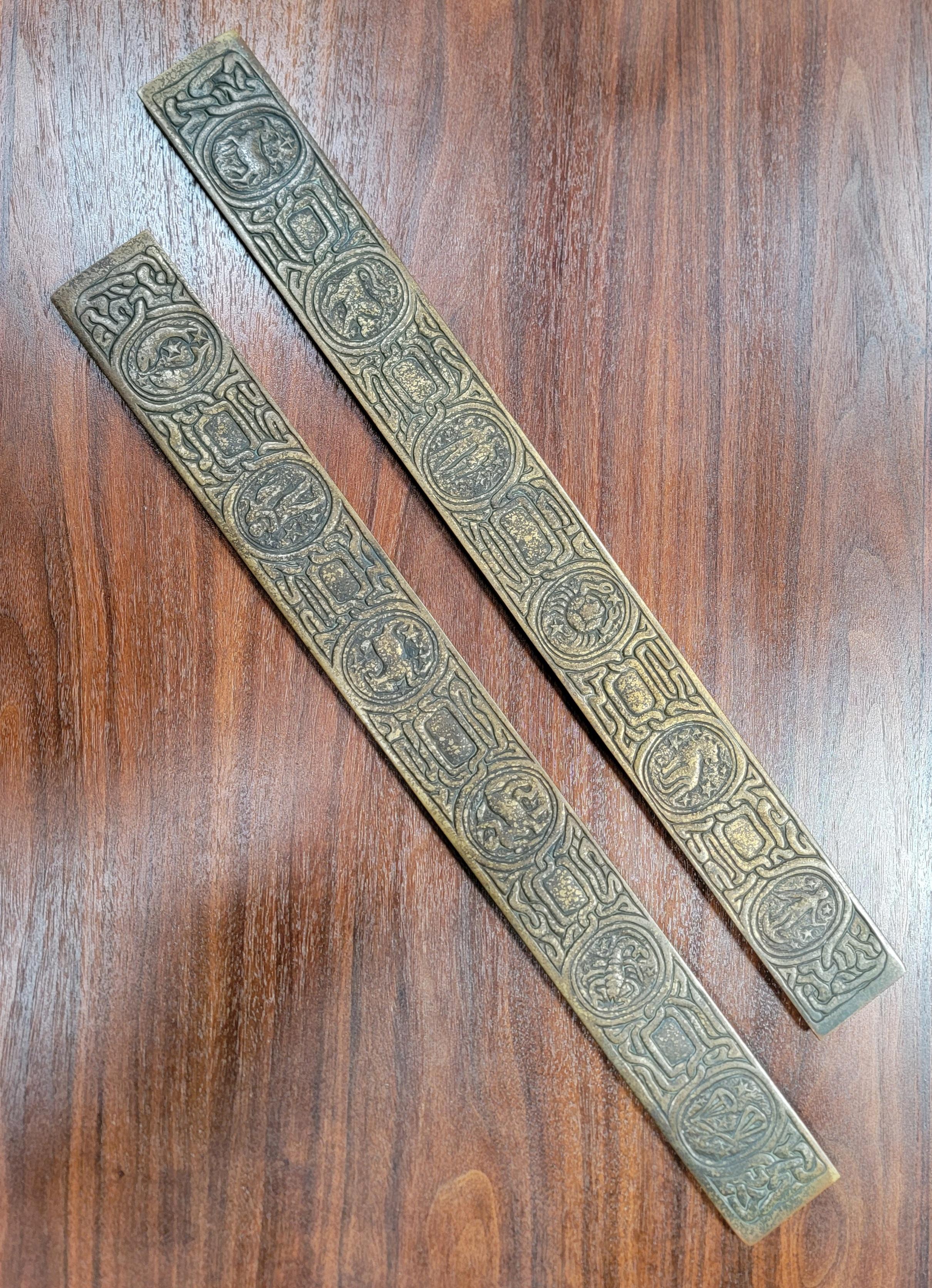 Tiffany Studios Bronze Schreibtisch Blotter Ends frühen 20. im Angebot 1
