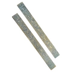 Tiffany Studios Bronze Desk Blotter Ends Early 20th Century