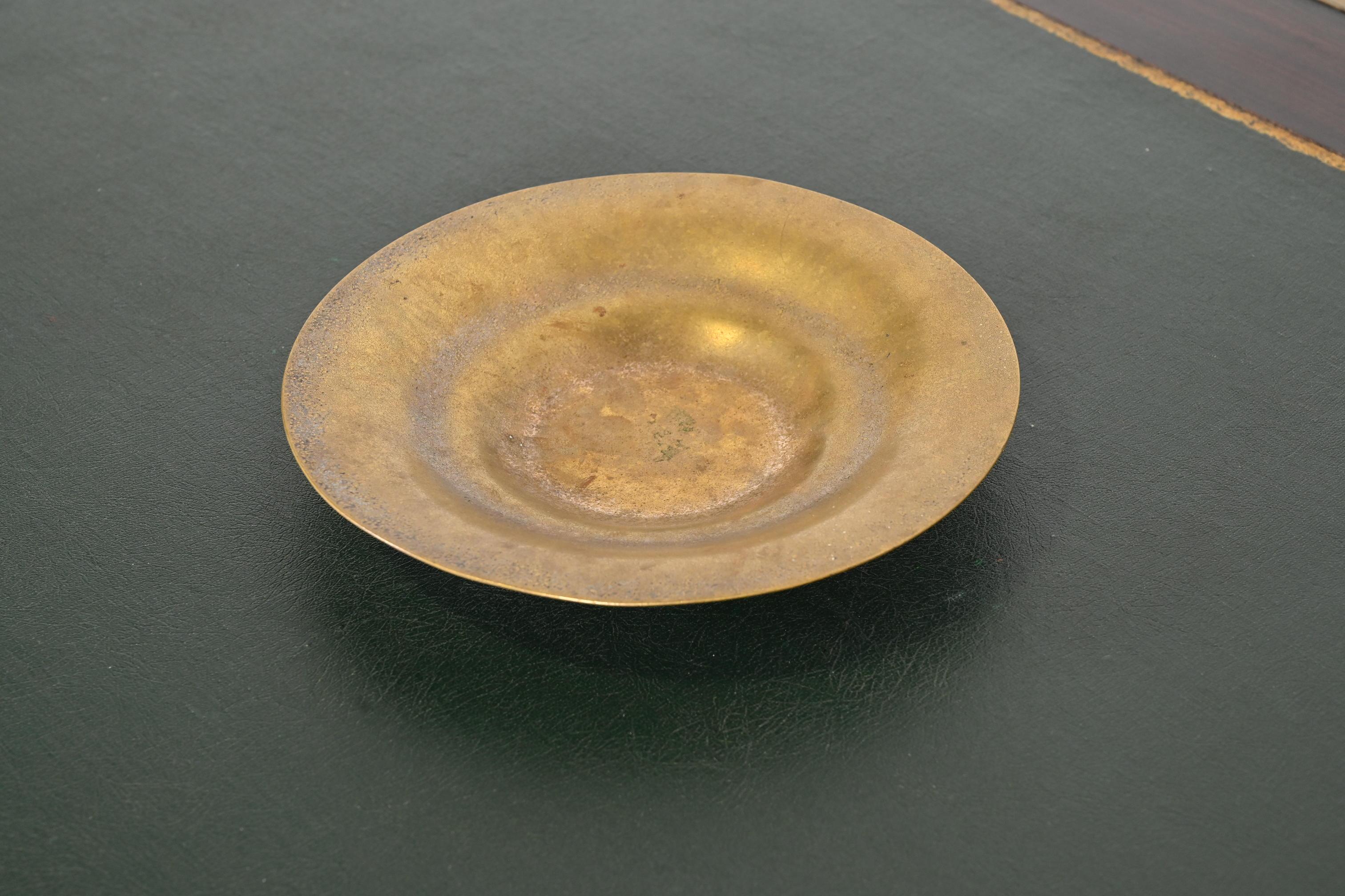 American Tiffany Studios Bronze Doré Bowl For Sale