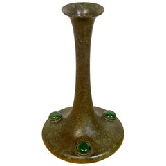 Tiffany Studios Bronze & Favrile Glass Medallion Vase, C. 1900