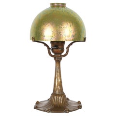 Tiffany Studios Bronze & Favrile Glass Table Lamp