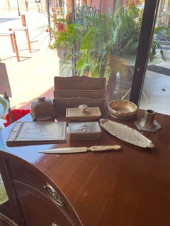 Tiffany Studios Bronze Gold Dore Desk Set