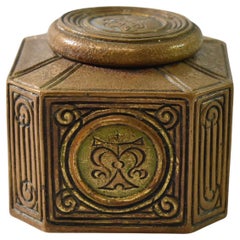 Tiffany Studios Bronze Encrier New York Signet Motif