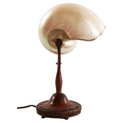 Used Tiffany Studios Bronze Nautilus Table Lamp