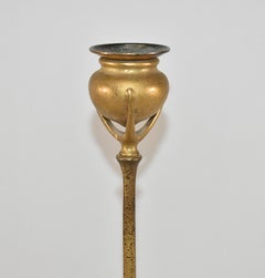 Tiffany Studios Bronze Pair Candlesticks #1213