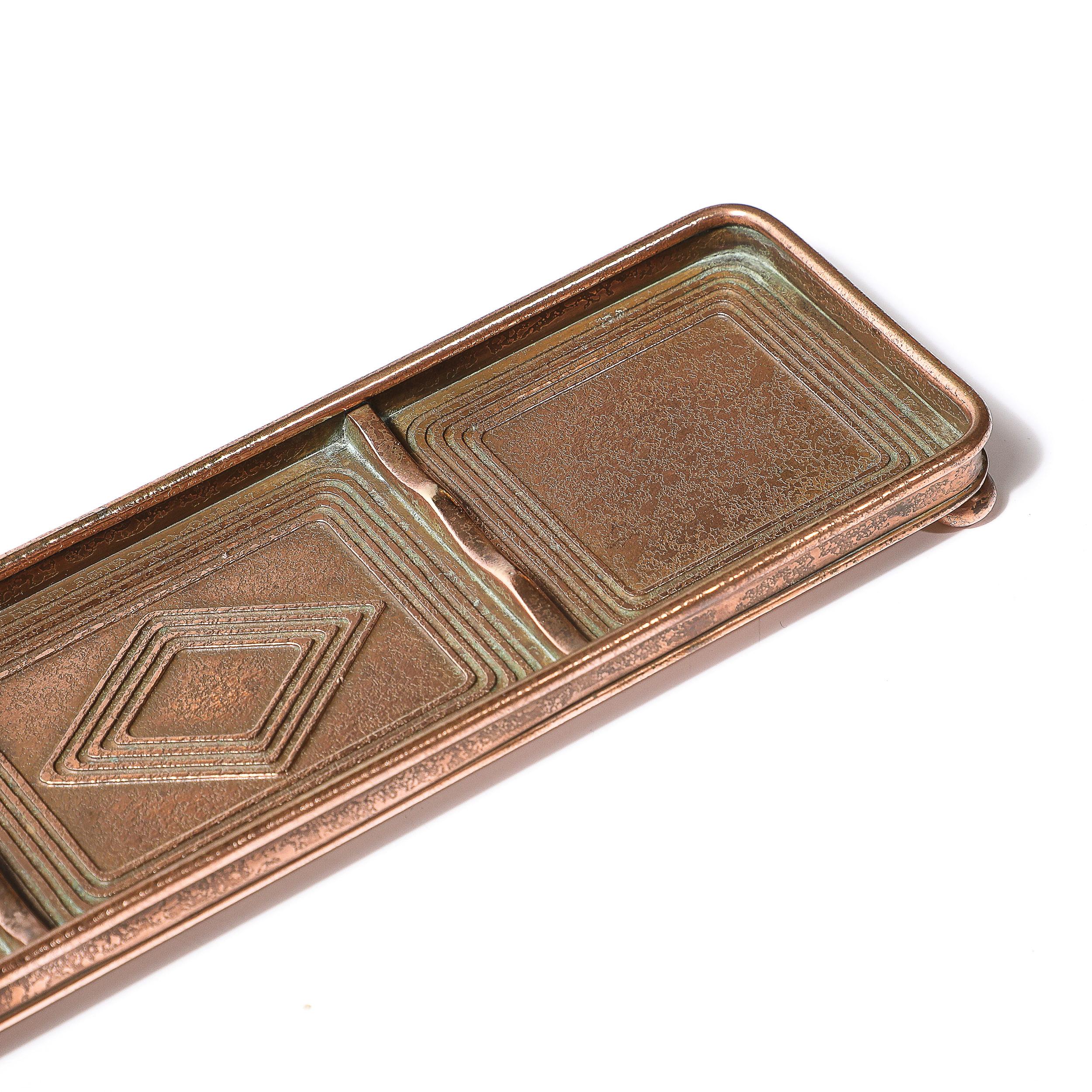 Tiffany Studios Bronze  Pen Holder in the Graduate Pattern 5