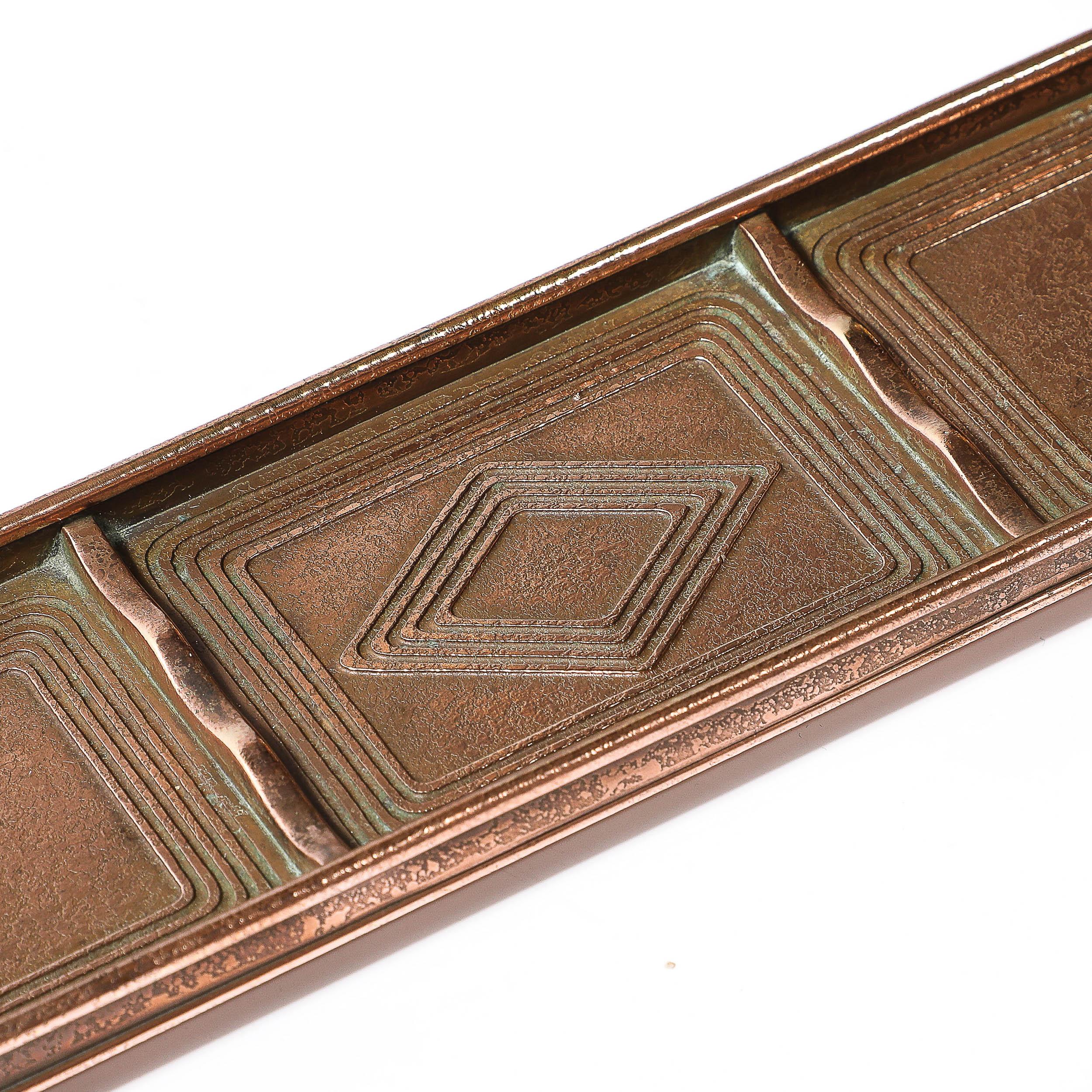 Tiffany Studios Bronze  Pen Holder in the Graduate Pattern 6