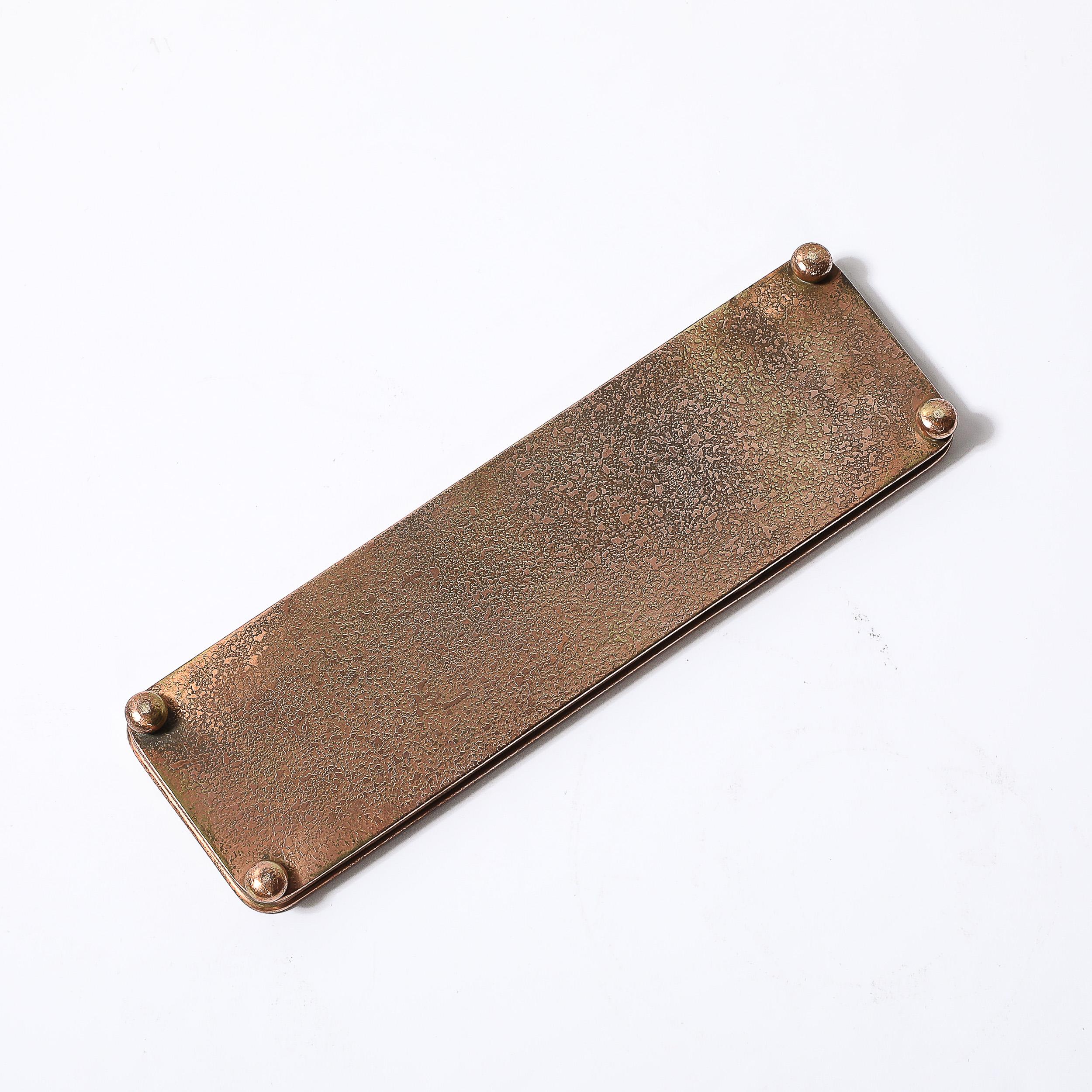 Tiffany Studios Bronze  Pen Holder in the Graduate Pattern 9