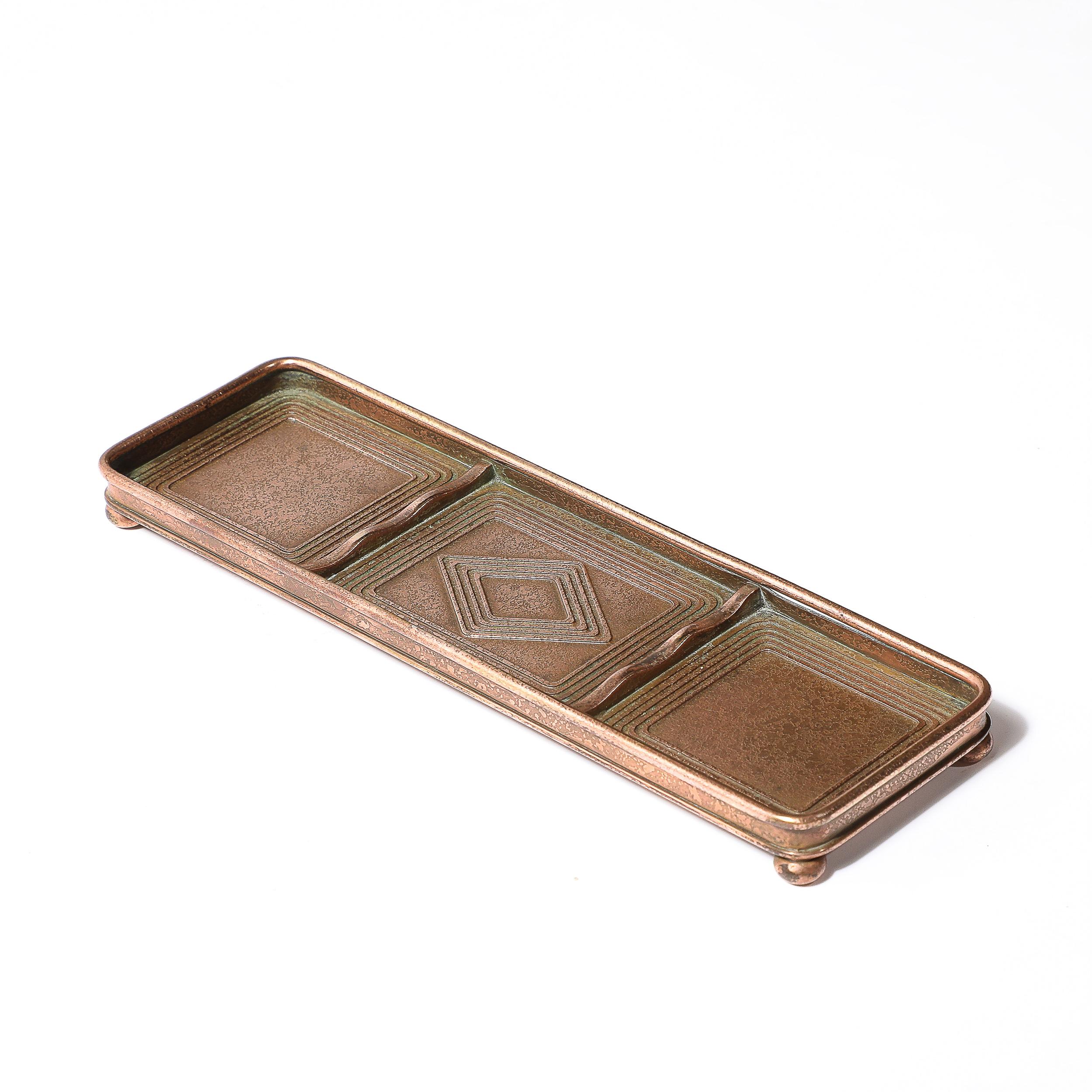 Tiffany Studios Bronze  Pen Holder in the Graduate Pattern 3