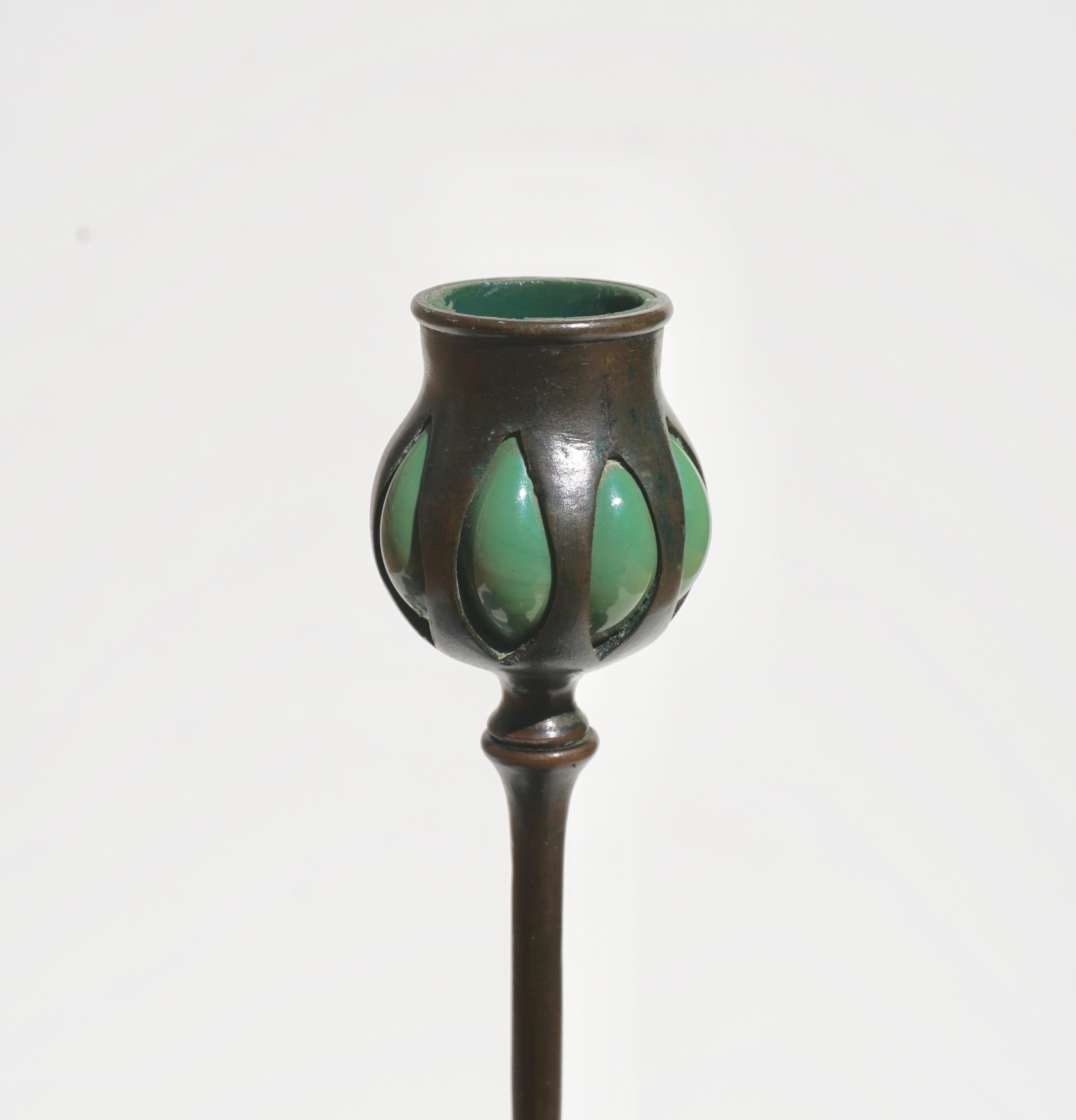 Tiffany Studios Bronze Queen Anne’ Lace Candelabra In Fair Condition In Dallas, TX