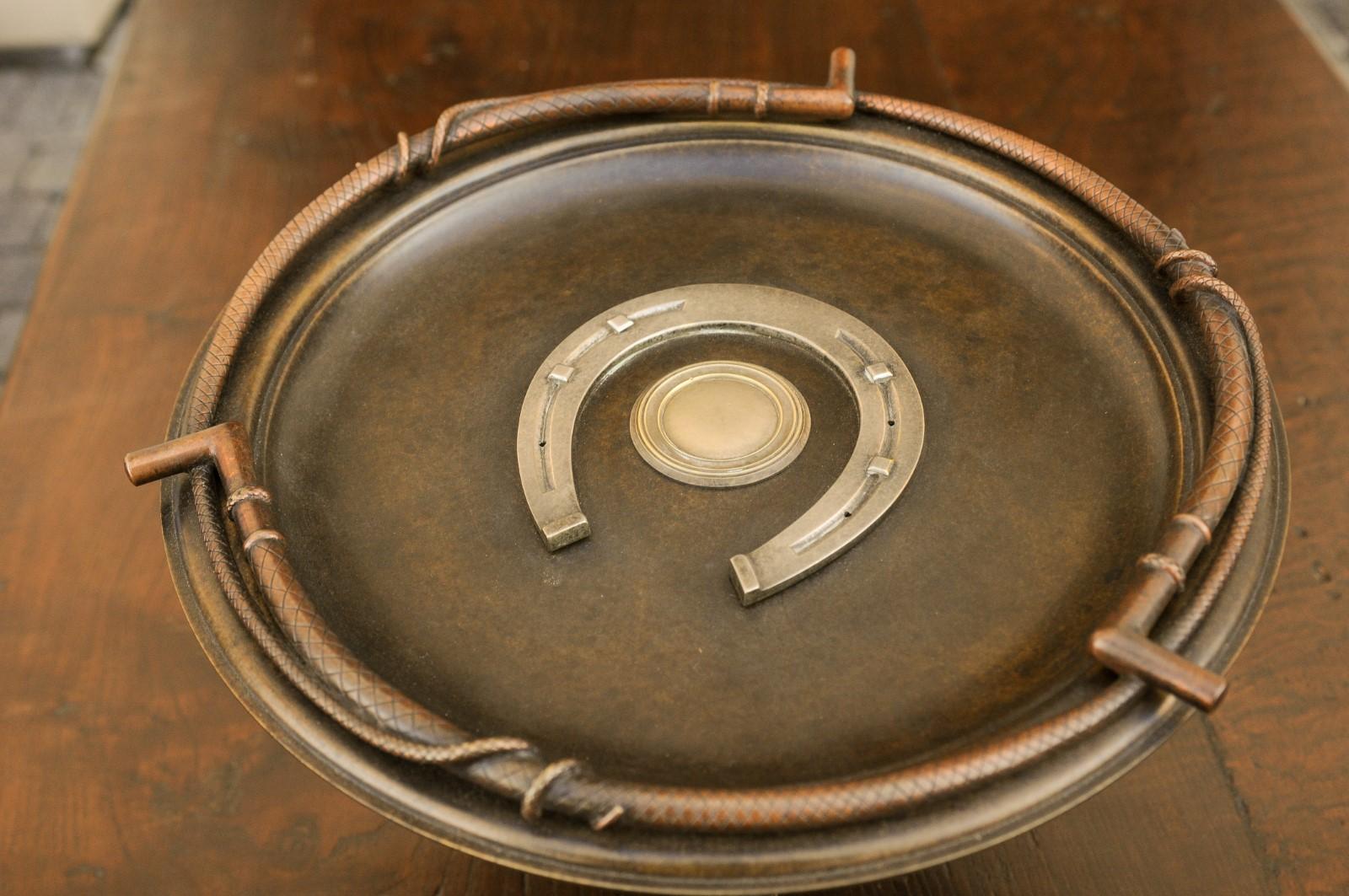 Tiffany Studios Bronze Tazza Centrepiece with Equestrian Motifs, circa 1920 1