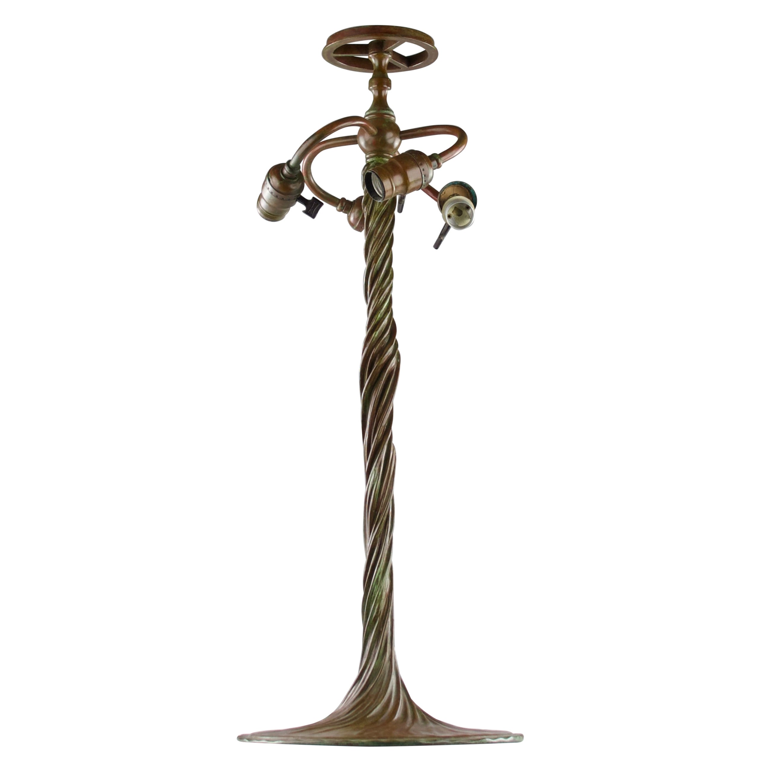 Tiffany Studios by Paul Crist, Twisted Vine Lamp Base, USA Circa 1990s For Sale