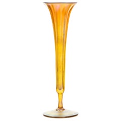 Tiffany Studios circa 1900 Fine Gold Iridescent Tiffany Favrile Glass Vase