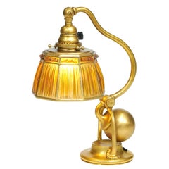 Tiffany Studios Counter Balance Linen Fold Lamp