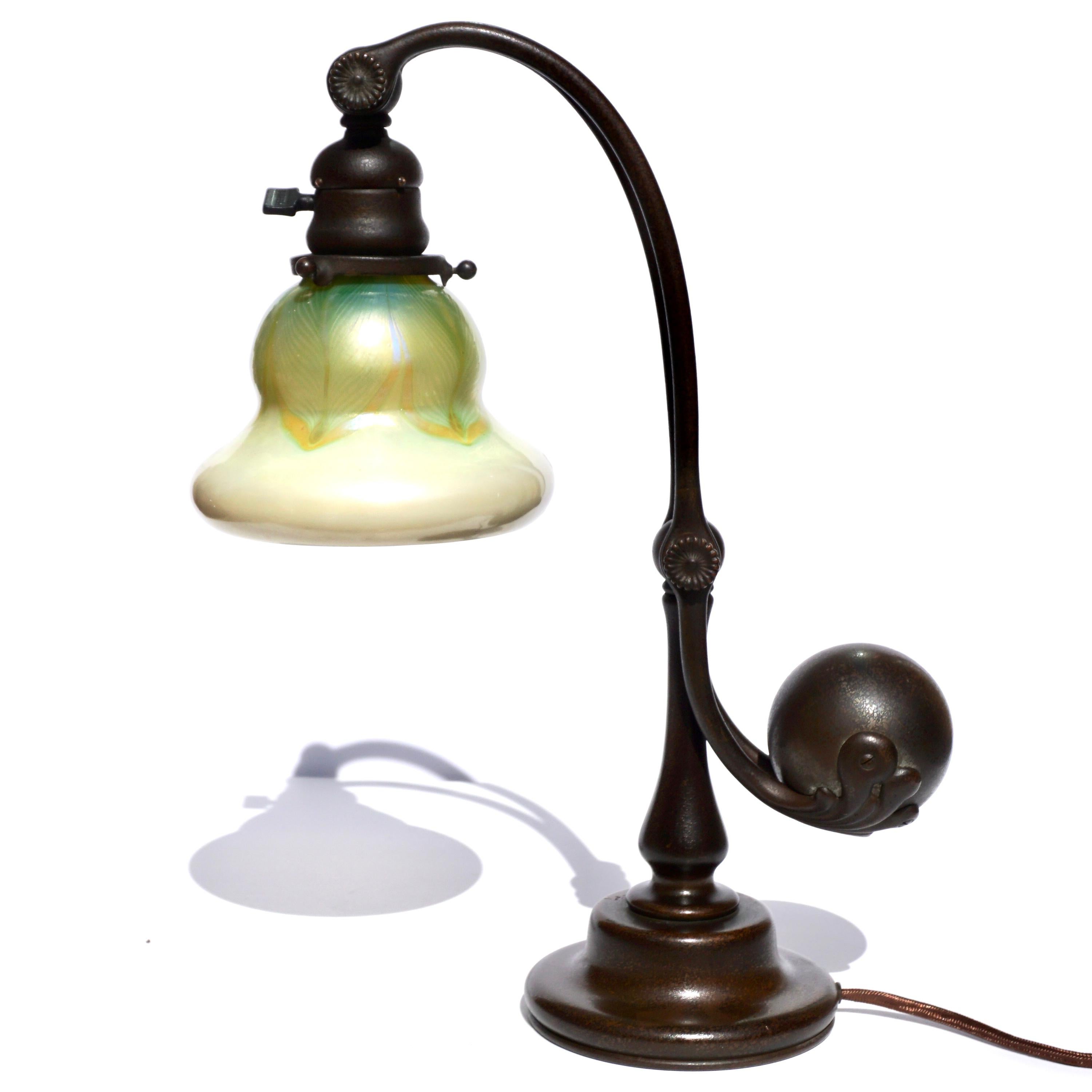 Art Nouveau Tiffany Studios Counter Balance Table Lamp