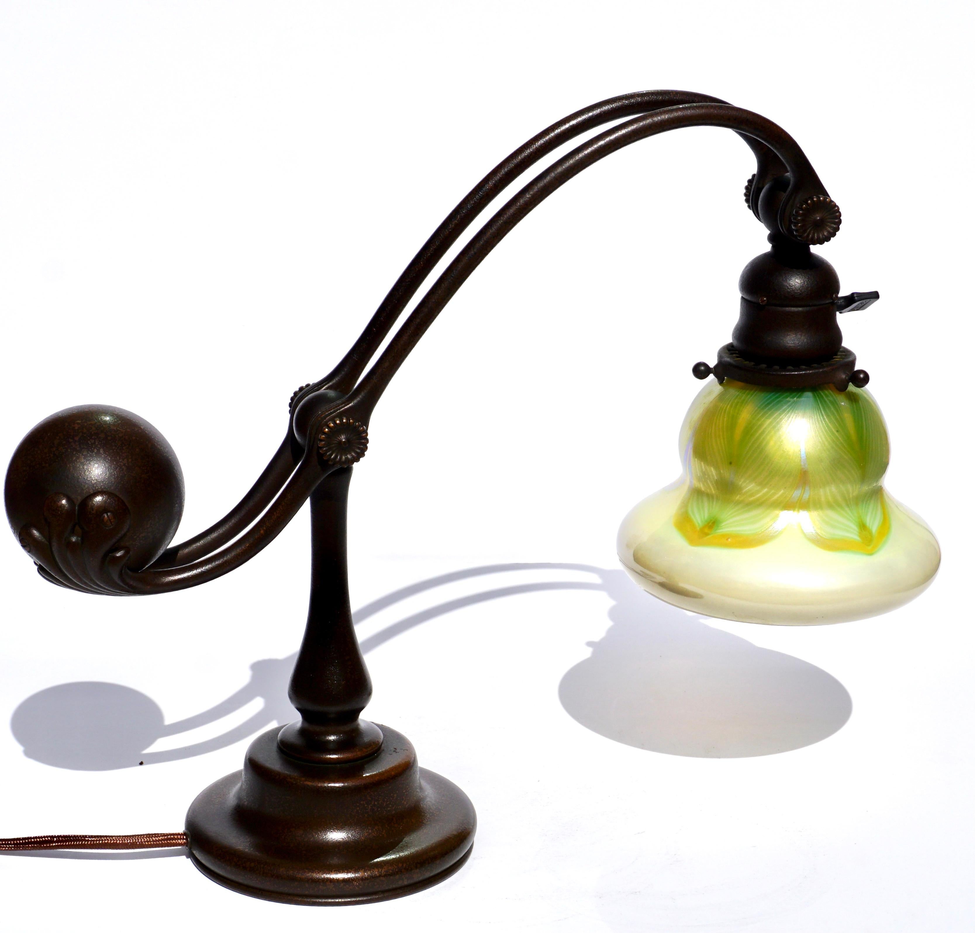 American Tiffany Studios Counter Balance Table Lamp