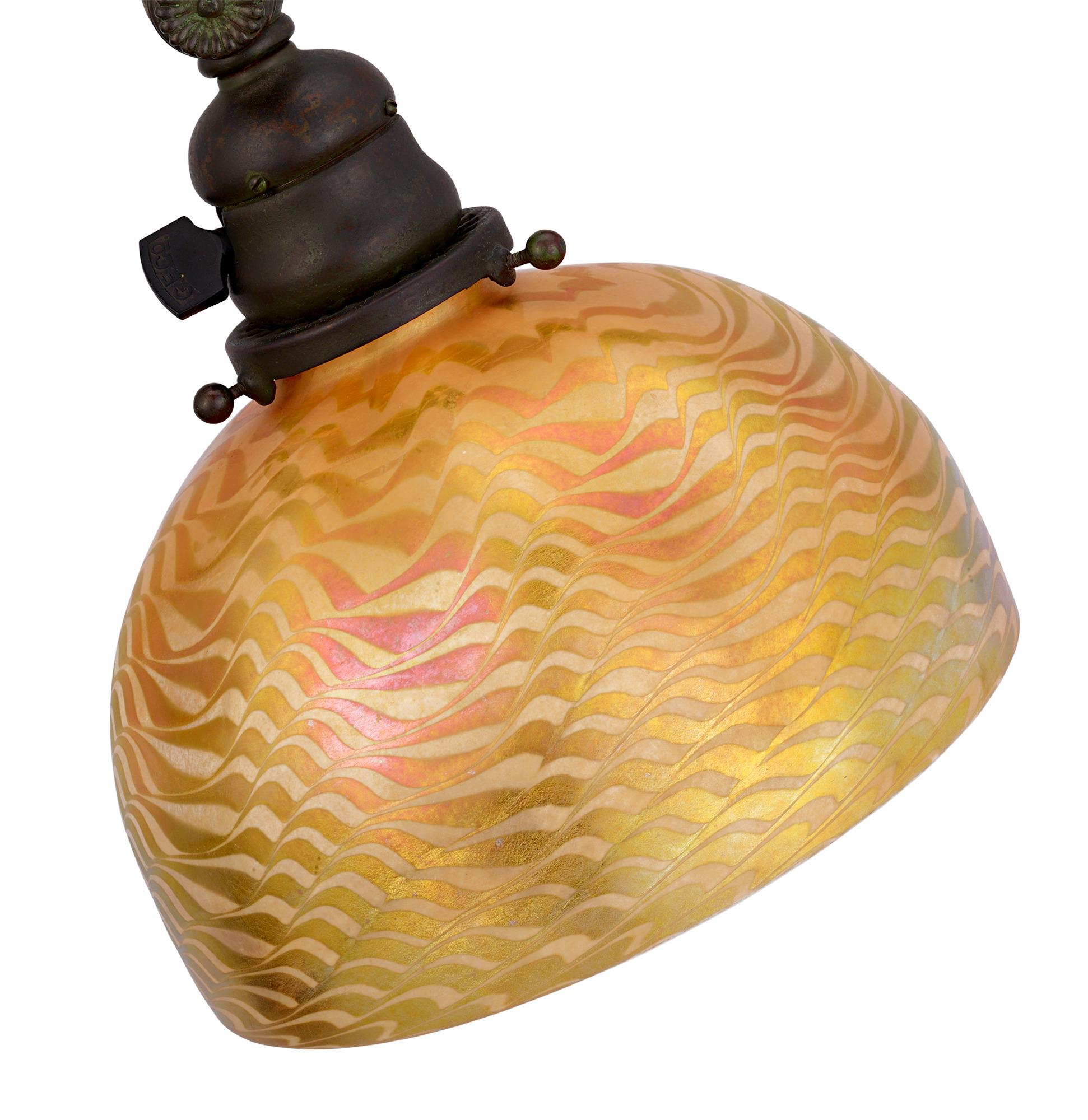 American Tiffany Studios Counterbalance Desk Lamp For Sale