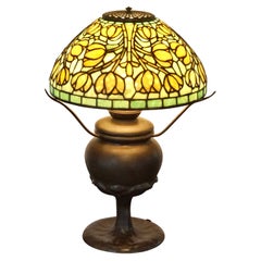 Krokodilleder-Tischlampe, Tiffany Studios