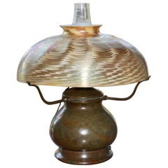 Retro Tiffany Studios Damascene And Bronze Table Lamp, circa 1900