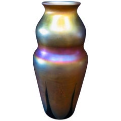 Tiffany Studios Decorated Gold Vase