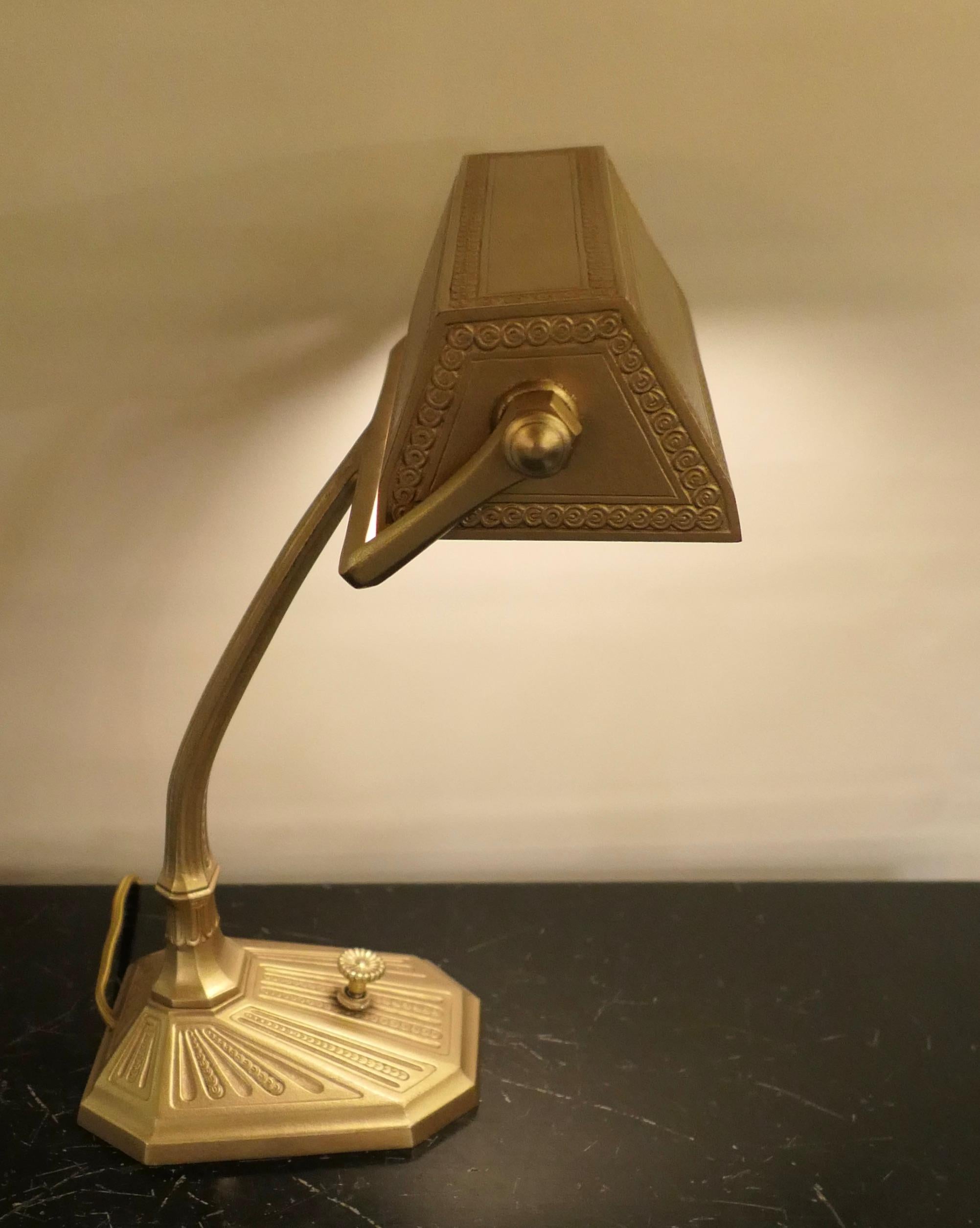 Art Deco Tiffany Studios Desk Lamp