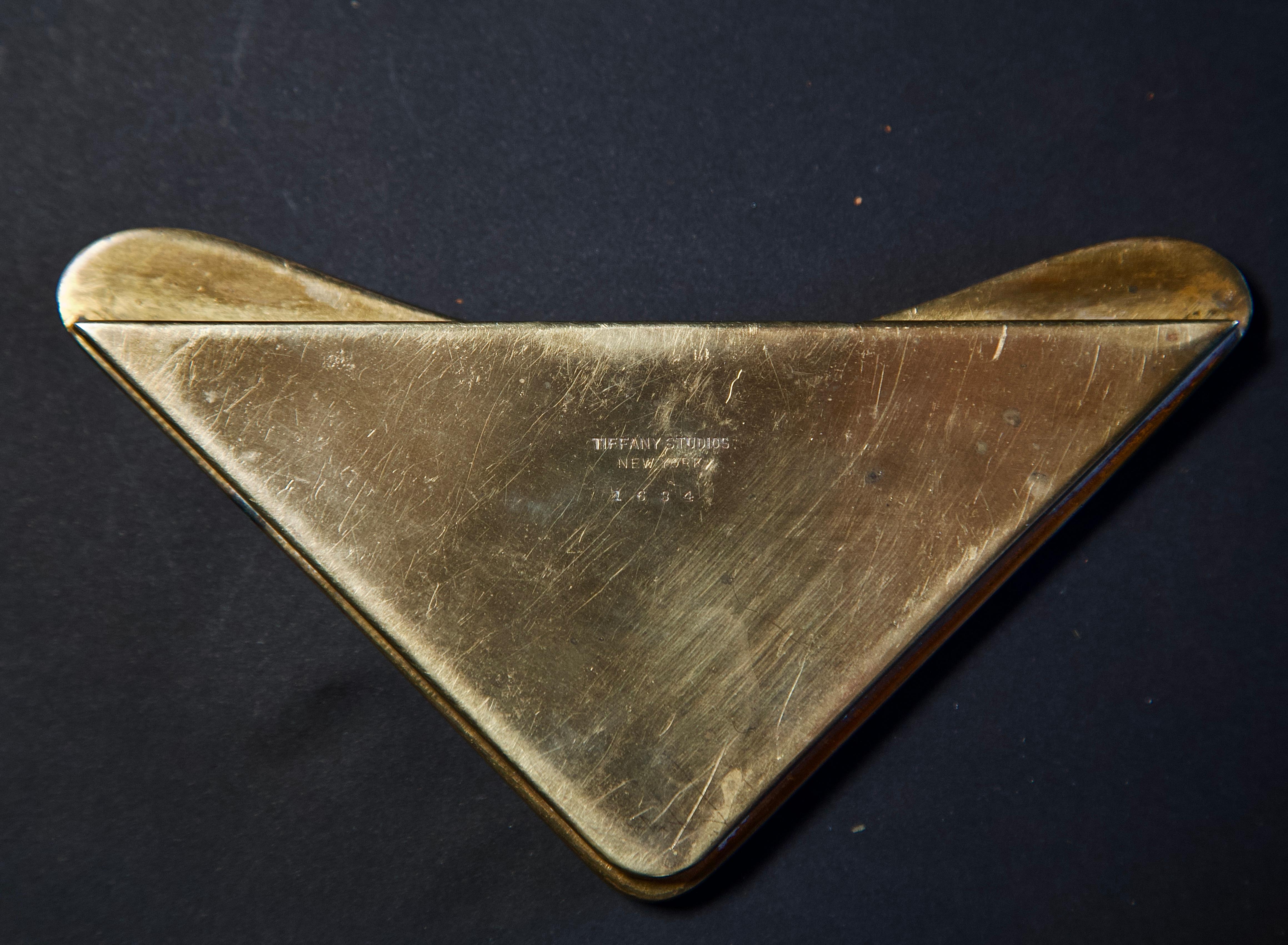Early 20th Century TIFFANY Studios Desk Set Bronze Blotter Corners Rare 