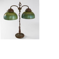 Tiffany Studios "Double Student" Table Lamp