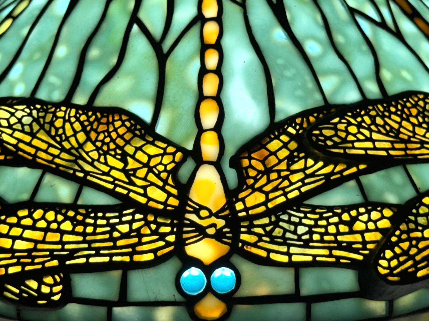 Tiffany Studios Dragonfly Diachronic Confetti Table Lamp For Sale 1