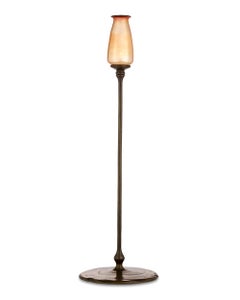 Tiffany Studios Favrile and Bronze Candlestick