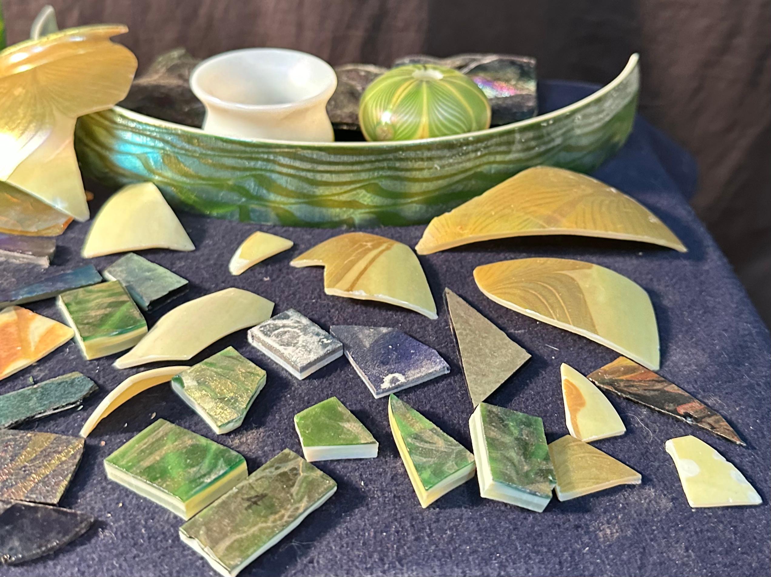 20th Century Tiffany Studios Favrile Art Glass Fragments  For Sale