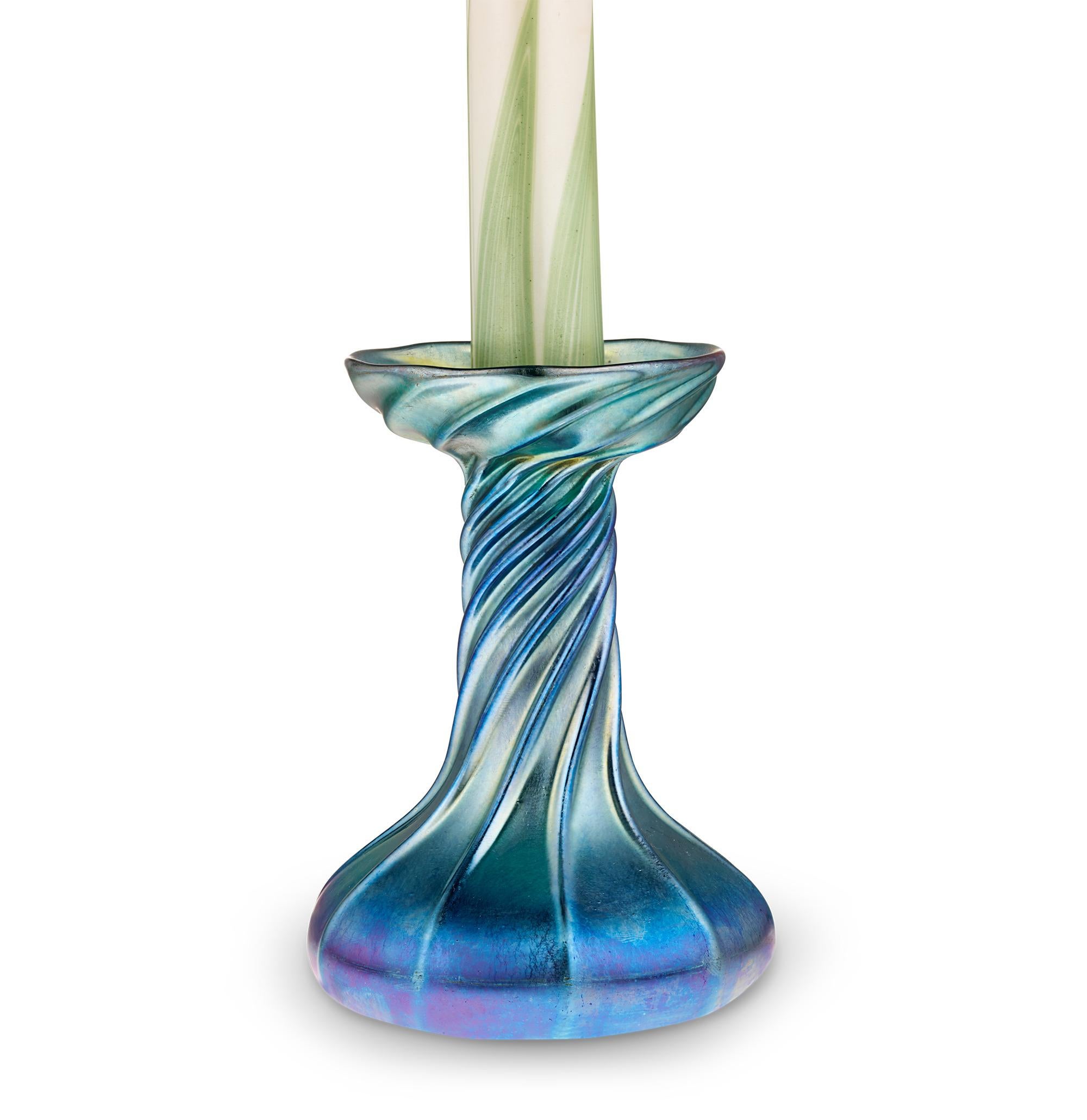 Tiffany Studios Favrile Candlestick Lamp (Art nouveau) im Angebot