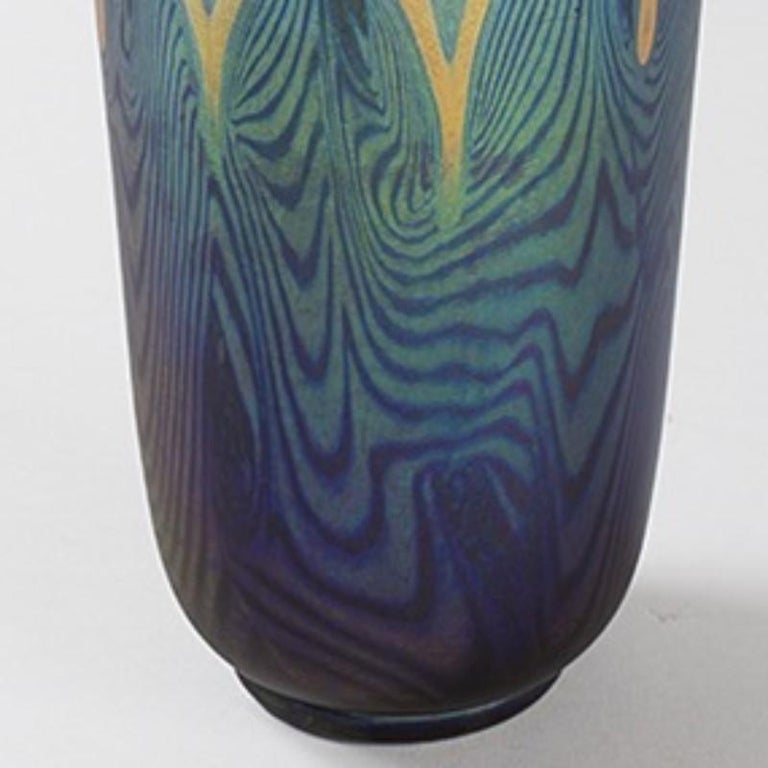 American Tiffany Studios Favrile Glass Vase For Sale