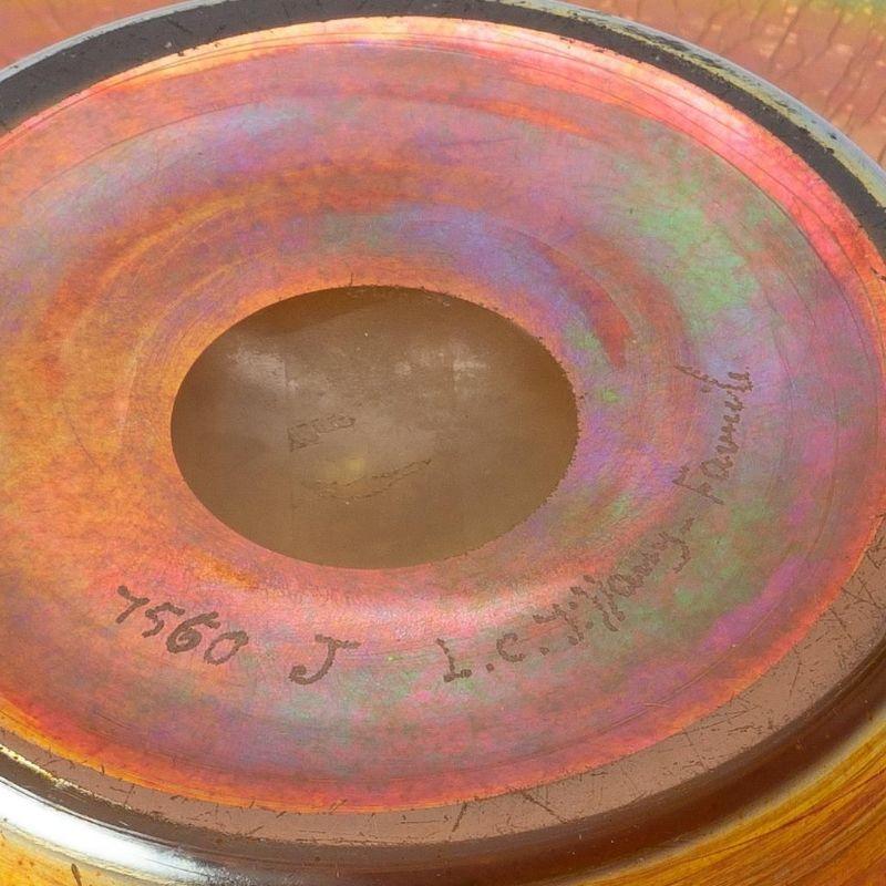 19th Century Tiffany Studios Favrile Iridescent Art Glass Bowl