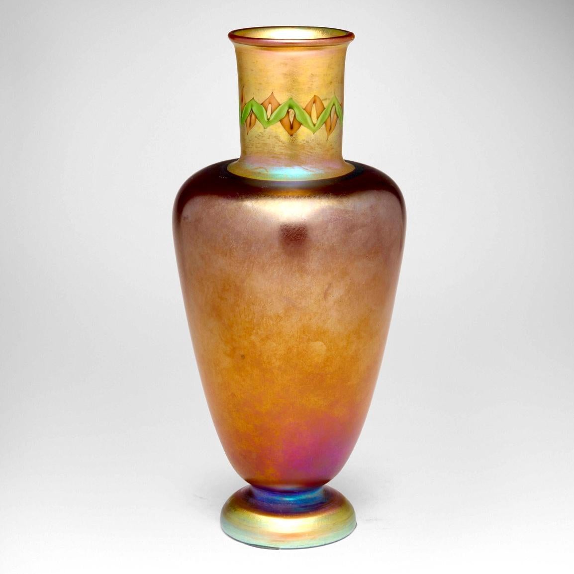 Art nouveau Grand vase en Favrile Tel El Amarna Tiffany Studios en vente