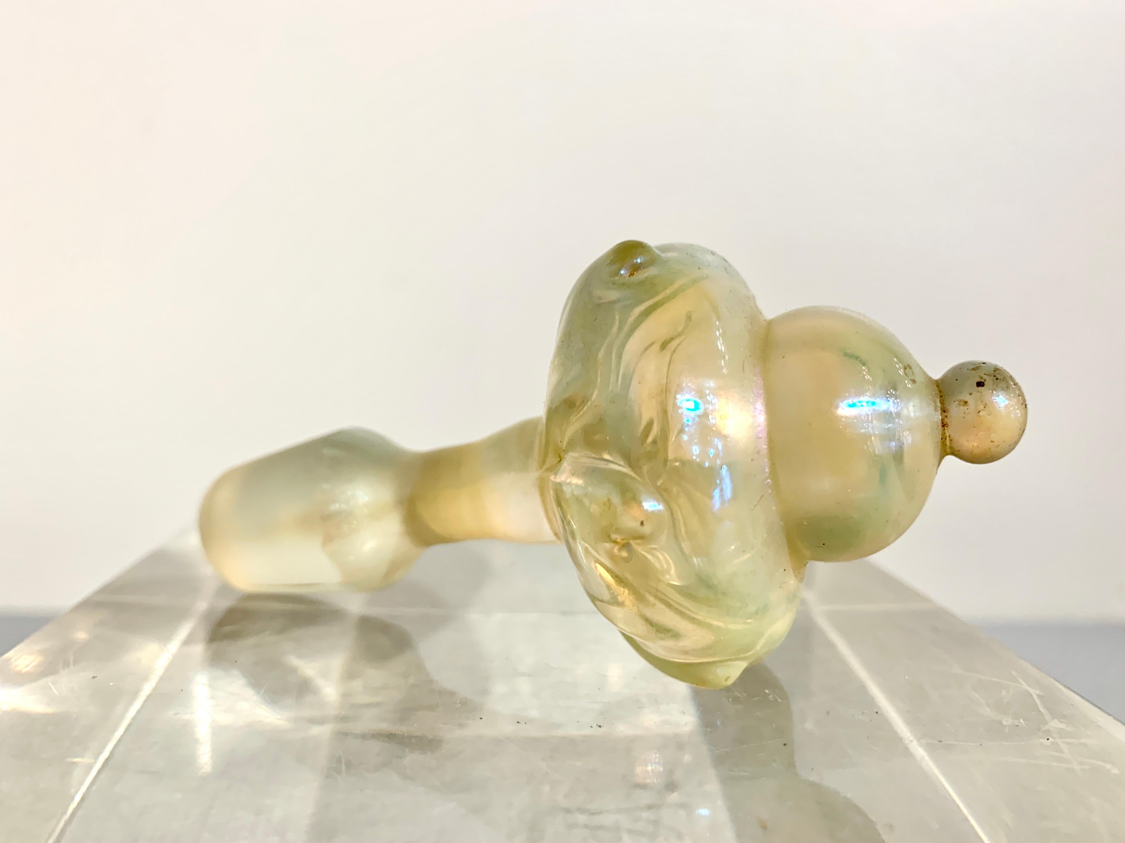 Tiffany Studios Favrille Glass Pigtail Prunt Decanter, Early 20th Century, USA In Good Condition For Sale In Austin, TX